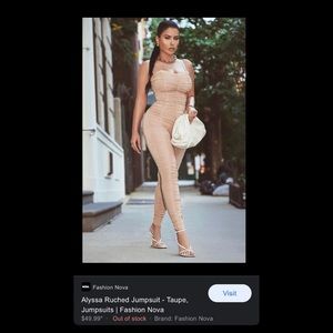Fashion nova Alyssa ruched jumpsuit
